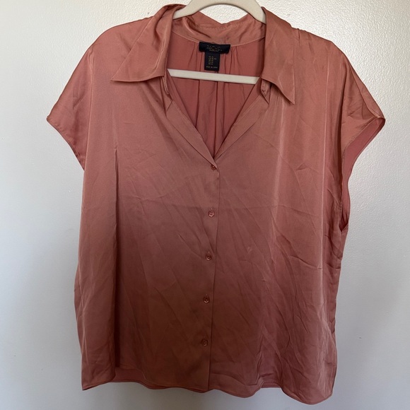 Rachel Tops - Rachel Roy Silk Coral Blouse